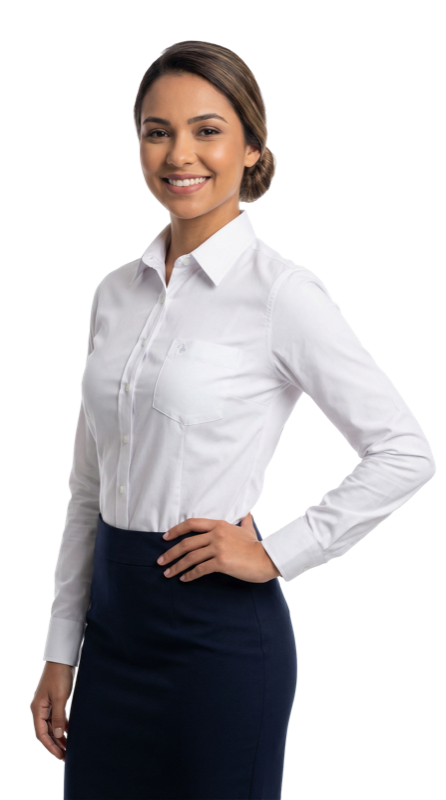 Modelo vestindo uniforme - LINHA